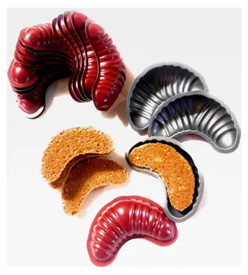 Produktbild von Vanillekipferl Backform - 20er Set 7 cm Mini Kipferl Backform mit Antihaftbeschichtung