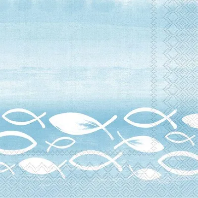 Produktbild von Servietten 33x33 cm - JOYFUL FISH turquoise