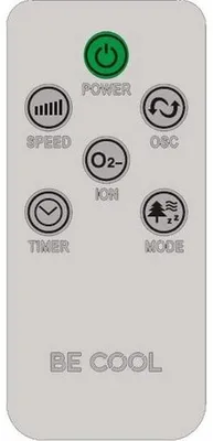 Produktbild von Be Cool BC121TU2201F, Haushaltsturmventilator, Weiß, Flur, 50 dB, 960 m³/h, Fernbedienung, Tasten