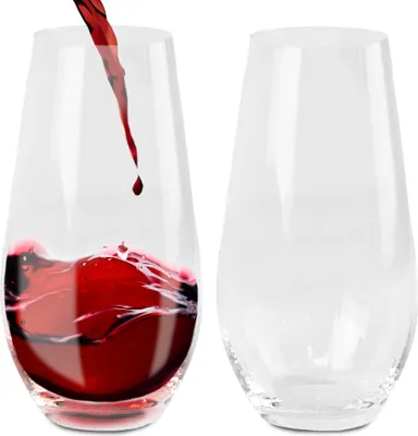 Zdjęcie produktu dla 2X Szklanki Do Napojów Drinków Soku Kryształ Szklane Ozdobne 580 Ml