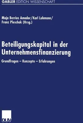 Obrázek produktu pro Beteiligungskapital in der Unternehmensfinanzierung