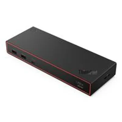 Produktbild von Lenovo ThinkPad USB4 Smart Dock 5500, Kabelgebunden, USB4, 65 W, 1000 Mbit/s, Schwarz, Eclipse Black