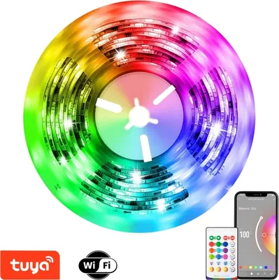 Produktbild von Immax NEO LITE Smart LED Streifen 5m, RGB+CCT, Farbe+dimmbar, WiFi, Fernbedienung, MUSIC