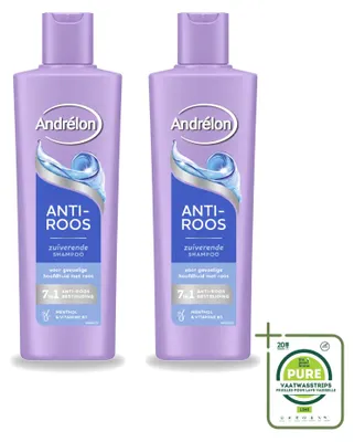 Zdjęcie produktu dla 2 sztuki szamponu Andrélon Anti-łupież - 250 ml - opakowanie zbiorcze