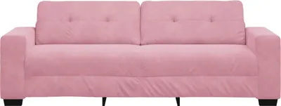 Produktbild von vidaXL | 3-Sitzer-Sofa | mit Kissen Rosa Samt