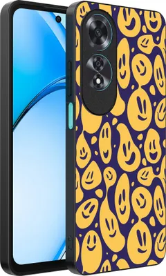 Produktbild von Smartphonica Telefon Fall geeignet für Oppo A60 mit Smiley-Druck - TPU zurück Abdeckung Fall Emoji Design - lila gelb
