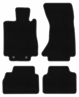Produktbild von Velours-Fußmatten für Mercedes S W220 4Matic 1998-2005 (Kurzversion) – 4-tlg, Schwarz, passgenau – Wielganizator BASIC