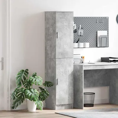 Image de Maison Exclusive - Meuble haut "Betongrau", dimensions : 35 x 39 x 168 cm