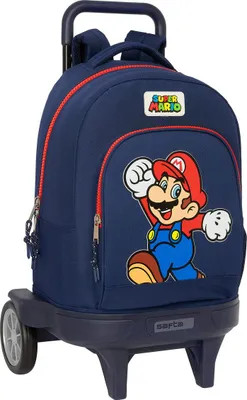 Produktbild von Safta Super Mario World Compact Rucksack Mit Rollen Blau  Blau One Size