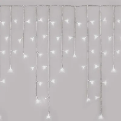 LED vánoční rampouchy, 5 m, venkovní i vnitřní, studená bílá, ovladač, programy, časovač