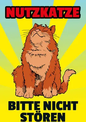 Produktbild von vianmo Holzschild 30x20 cm Nutzkatze bitte nicht stören Warnschild Hinweisschild