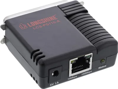 Produktbild von Longshine Printserver 10/100 1x Parallel small/WEB Managem.