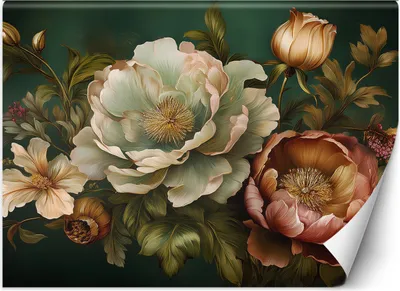 Produktbild von Vlies fototapete Natur Blumen Abstrakt 400x280 cm Feeby Grün inkl. Kleber einfache Montage