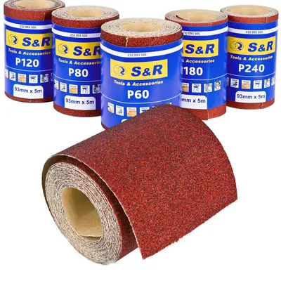 Obrázok produktu pre Sada brúsnych papierov, 5 rolí, 93 mm x 5 m
