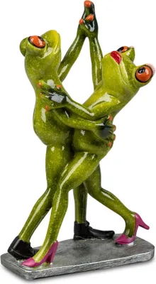 Produktbild von Frosch Paar Frau Mann Tanzpaar Kröte Gecko Lurch Deko Figur Skulptur König