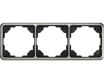 A product shot of a triple-gang switch frame.