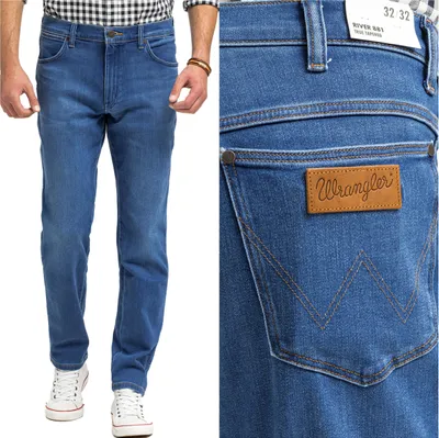Immagine prodotto di WRANGLER, Jeanshosen per bambini, vestibilità dritta, RIVER, W31 L30, Blau, Jeans, baggyjeans, buggy