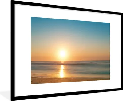 Produktbild von MuchoWow® MuchoWow® Gerahmtes Poster Meer - Farben - Sonne 90x60 cm - Poster mit zchwarzem Bilderrahmen - Wanddekoration - Fotos