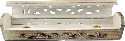 Produktbild von Räucherstäbchenhalter - Räucherkiste - Holz - antik - Ornamentik