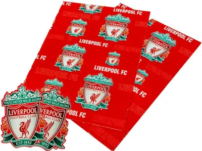 Produktbild von Liverpool FC - Aufschrift - Geschenkpapier-Set 2er-Pack - Papier TA11816 (70 cm x 50 cm) (Rot)
