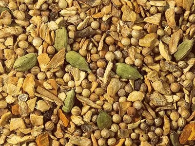 Produktbild von 1 kg Kräuterteemischung Kapha ohne Zusatz von Aroma
