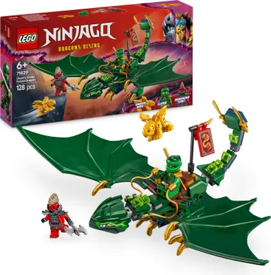 Produktbild von LEGO NINJAGO Lloyds grüner Walddrache - Spielzeug Drache mit 2 Minifiguren - Drachenfigur mit beweglichem Schwanz, Hals, Beine & Flügel - Geschenkidee für Jungen und Mädchen ab 6 Jahren 71829