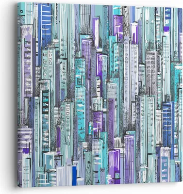 Produktbild von Bild auf Leinwand - Leinwandbild - Abstraktion modern - 40x40cm - Wand Bild - Wanddeko - Wandbilder - Leinwanddruck - Bilder - Kunstdruck - Wanddekoration - Leinwand bilder - Wandkunst - AC40x40-3857