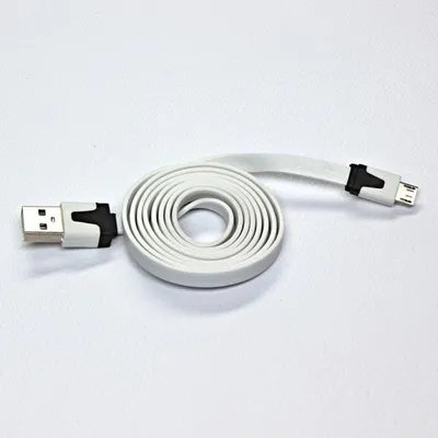 Immagine prodotto di Cavo USB (2.0), USB A M - microUSB (M), 1 m, piatto, bianco