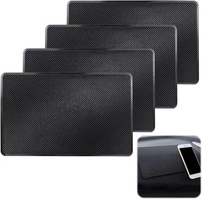 Image de Lot de 4 tapis antidérapants pour le tableau de bord de la voiture, pour les lunettes de soleil, les clés, le téléphone portable, etc.