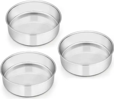 Produktbild von Homikit Kuchenform Set aus Edelstahl 16 cm 3er-Set antihaftbeschichtet