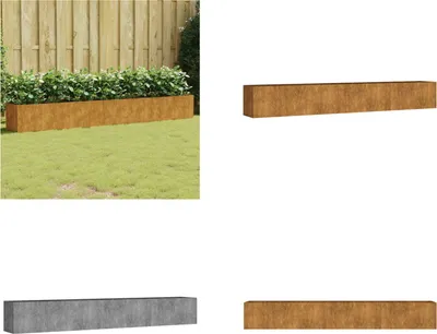 Immagine prodotto di vidaXL Letto rialzato 280x40x40 cm in acciaio corten - Letto rialzato - Fioriera - Vaso per fiori