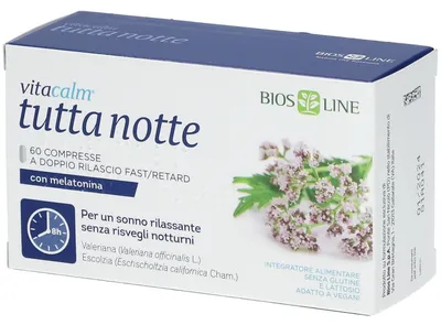 Immagine prodotto di Vitacalm Tutta Notte Con Melatonina 60 Compresse