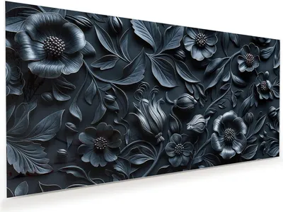 Produktbild von Glasbild 120x60cm in XXL für Wohnzimmer, Schlafzimmer Motiv Florales Muster