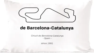 Produktbild von MuchoWow® Zierkissen Sofakissen Wohnzimmer Dekokissen 50x30 cm Formel 1 - Rennstrecke - Barcelona - Wohnzimmerdekoration - Polster mit Photo