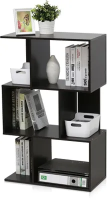 Image de Azomor Cette élégante bibliothèque ouverte à trois étagères est à la fois pratique et élégante