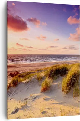 Produktbild von Bild auf Leinwand - Leinwandbild - Einteilig - Meer Strand Düne - 70x100cm - Wand Bild - Wanddeko - Wandbilder - Leinwanddruck - Wanddekoration - Leinwand bilder - Wandbild - PA70x100-3540