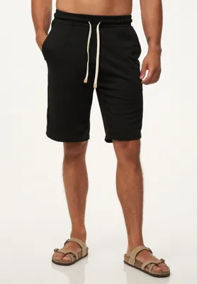 Produktbild von behype. Herren Shorts mit Rippstruktur mit Gummibund für Herren Sommershorts Kurze Hose Sweatshorts mit Gummibund Bermuda Shorts im Regular-Fit