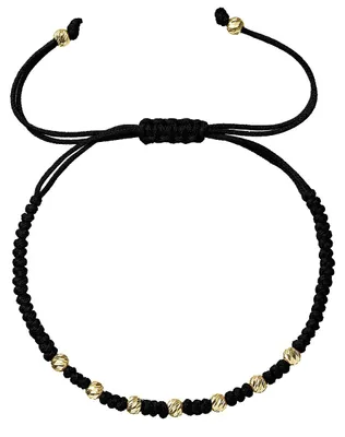Obrázek produktu pro Kabbalah náramek se zlatými kuličkami 93T00102 černý