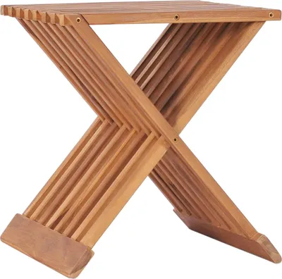 Immagine prodotto di Sgabello pieghevole 40×32×45 cm in legno massiccio di teak