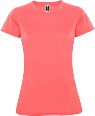 Produktbild von Roly CA0423 | Damen Montecarlo T-Shirt, Piqué - Farbe: Fluor Coral 234 - Größe: XXL