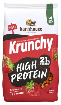 Zdjęcie produktu dla Krunchy High Protein - truskawka i wanilia 450g