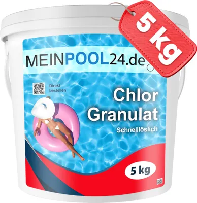 Produktbild von 5 kg Chlorgranulat schnell löslich Desinfektion Pool Chlor Granulat Chemie