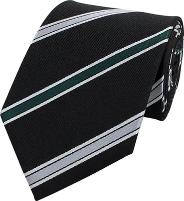 Produktbild von Fabio Farini - 1 Stück gestreifte Herren Krawatte - Tie mit Streifen in 6cm oder 8cm Breite Breit (8cm), Schwarz/Silber/Grün/Weiß