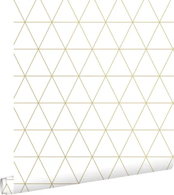 Zdjęcie produktu dla ESTAhome Tapeta trójkąty graficzne białymIzłotym 53 cm x 10.05 m