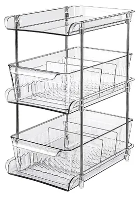 Produktbild von Organizer für Spülbecken, 3-stöckiges Regal unter dem Waschbecken, Schubladen-Organizer für Küche und Badezimmer