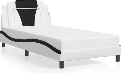 Immagine prodotto di Giroletto con testiera bianco e nero 100x200 cm in ecopelle