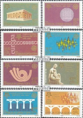Produktbild von Briefmarken Jugoslawien 2005 Mi 3257A-3264A (kompl.Ausg.) postfrisch 50 Jahre Europamarken