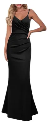 Immagine prodotto di Solidchoice - Elegante abito lungo a spaghettini per donna