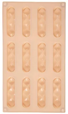 Image de Moule à biscuits et pralinés en silicone, beige, 29,5 x 17 x 1,5 cm