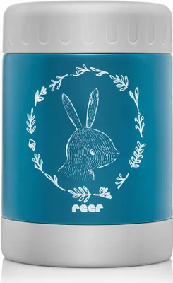 Immagine prodotto di reer ColourDesign Edelstahl-Warmhaltebox, Thermobox, Thermo Behälter, Babynahrung, Petrolblau, 300 ml, 90411